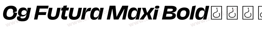 Cg Futura Maxi Bold字体转换
